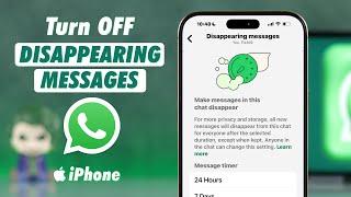 How To Turn Off Disappearing Massage on WhatsApp!