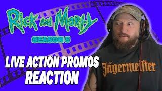 RICK AND MORTY LIVE ACTION PROMOS BOTH VIDEOS IN ONE REACTION!  CHRISTOPHER LLOYD!!