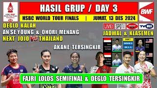 Hasil BWF World Tour Finals 2024 Hari Ini ~ AKANE & DEGLO Tersingkir ~ FAJRI & AN SEYOUNG Lolos SF