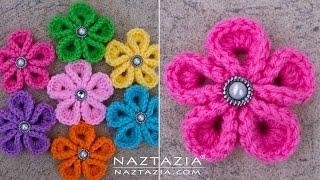 HOW to CROCHET KANZASHI FLOWER - DIY Tutorial for Flowers of Japan