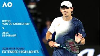 Botic van de Zandschulp v Alex de Minaur Extended Highlights | Australian Open 2025 First Round