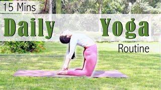 15 Mins Daily Yoga Routine | 15 Yoga Asanas You Should Do Daily (Follow Along) | Bharti Yoga