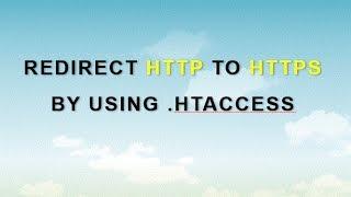 Redirect HTTP to HTTPS By Using htaccess