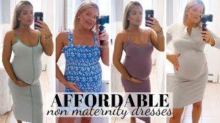 NON MATERNITY DRESSES FOR PREGNANCY TRY ON HAUL | Isabel Galvin