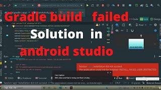 Gradle Build  Failed Solution in android studio very easily for beginners in hindi