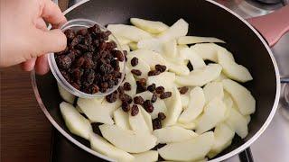 mix 2 apples with some raisins, you'll be surprised ! 10 minutes dessert with no oven, no flour!