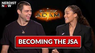 BLACK ADAM Cast Talk Atom Smasher, Cyclone, and Working with The Rock