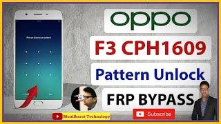 oppo f3 pattern unlock by miracle crack l cph1609 pattern unlock l oppo f3 frp bypass