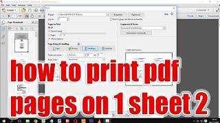 how to print pdf file 2 pages in 1 page