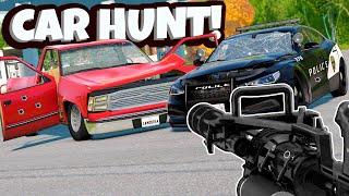 CAR HUNT with a NEW First Person Weapon Mod in BeamNG Drive! (BeamNG Drive Mods)