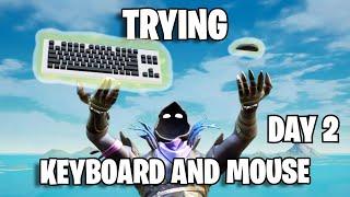 LIVE -  TRYING OUT KEYBOARD AND MOUSE IN FORTNITE FOR A WEEK! DAY 2 | FORTNITE LIVESTREAM 