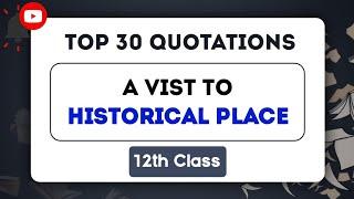 A visit to historical places Essay Quotes || All Quotations for historical place || City Academy MG