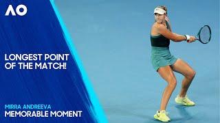 Mirra Andreeva wins LONGEST RALLY of the match! | Australian Open 2025