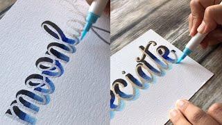 Best calligraphy lettering with a marker pen