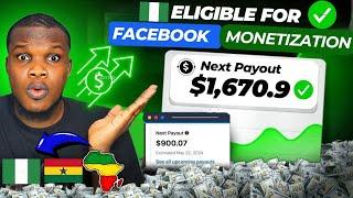 Nigeria is Eligible for Facebook monetization | Earn Ur First $1,000 With 5 Simple Steps On Mobile