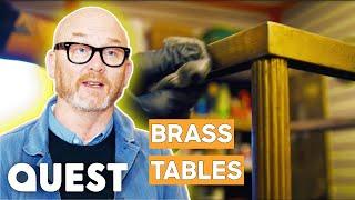 Drew Makes A BIG Profit On A Set Of Vintage Brass Tables | Salvage Hunters