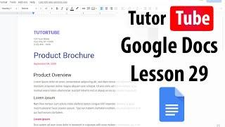 Google Docs Tutorial - Lesson 29 - Resize, Rotate and Crop Images