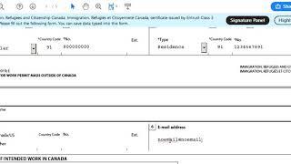 IMM 1295 Application for work permit made outside of Canada