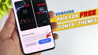 How To Use Paid Themes & Fonts For Free In Samsung | 101% Working Trick For Samsung