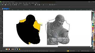 Ninja Assassin Warrior Mascot Logo Design Tutorial - Learn Coreldraw with Ahsan Sabri