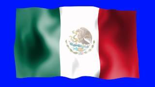 Mexico Waving Flag - Green Screen Animation