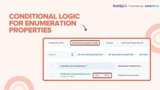 How to Set up conditional logic for enumeration properties