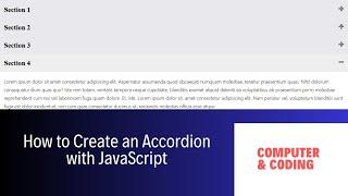 How to create an Accordion with JavaScript