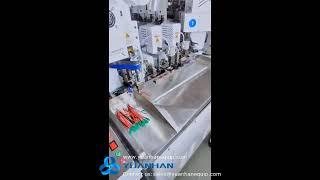 2 wires combined terminal crimping and PVC sleeves inserting machine - Yuanhan