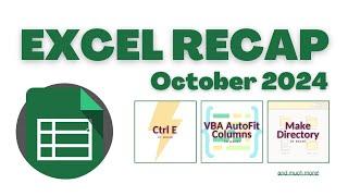 Excel Recap October 2024‼️ #excel