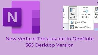 New Vertical Tabs Layout In OneNote 365