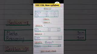 SSC CGL new syllabus #ssc#exam#job#shorts