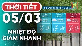 Dự báo thời tiết Thủ đô Hà Nội tối và đêm ngày 05/03/2025 | Thời tiết hôm nay | Dự báo thời tiết