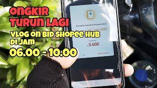 vlog onbid shopee food hub pagi 06.00-10.00 | ONGKIR TURUN LAGI !! DRIVER SHOPEE FOOD