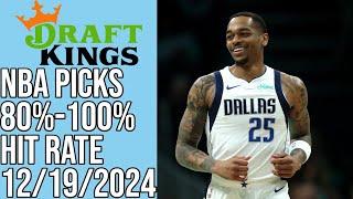 NBA Player Picks 12/19/2024 80%-100% Hit Rate! Parlay