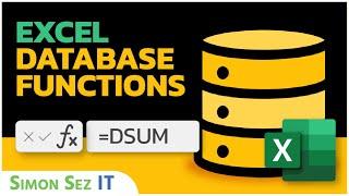 Using Excel Database Functions (DSUM, DAVERAGE, DMIN, and DMAX)