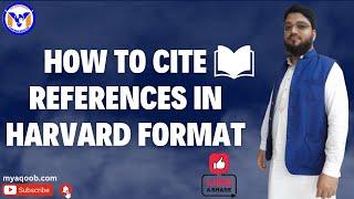 How to Cite References in Harvard Format | MY Solutions #harvardcitation #referencing #mysolutions