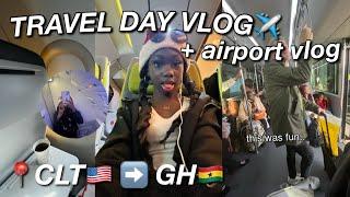 TRAVEL DAY VLOG: airport essentials, ghana travel vlog *airport vlog*