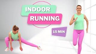 15 Min Indoor Running Workout// Run in Place Workout // At Home Jogging Cardio Workout