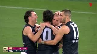 Sam Docherty kicks a goal in his ACL return game vs Brisbane - AFL Elimination Final 2024 - Carlton