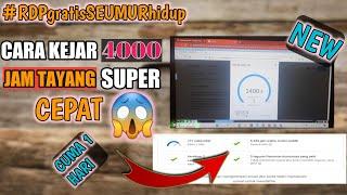 Pake RDP gratis - cara kejar 4000 jam tayang super cepat pake trik penjual jasa YouTube