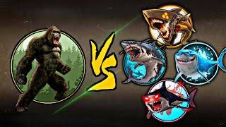 Shadow Fight 2 KING KONG Vs Megalodon, Legendary Megalodon, Mecha Megalodon & Zombie Shark