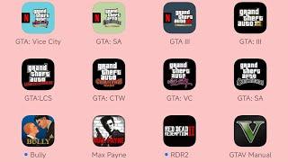 GTA Vice City (Definitive Edition),GTA San Andreas,Grand Theft Auto III,GTA 3,Liberty City Stories