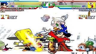 NICK54222 MUGEN: Team Mickey Mouse VS Team SpongeBob SquarePants