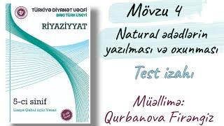 Türkiyə Diyanət Vəqfi/TDV/Riyaziyyat/ Mövzu 4 / Natural ədədlərin yazılması və oxunması / Test İzahı