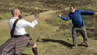 Andy the Highlander defeated in battle.