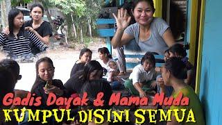 Suasana di kampung gadis dayak||kehidupan suku dayak