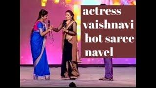 Agnisakshi serialActress vaishnavi hot saree navel slip 