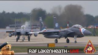 LIVE US AIR FORCE FIGHTER TOWN F-15 & F-35 ACTION • 48TH FIGHTER WING RAF LAKENHEATH 09.12.24