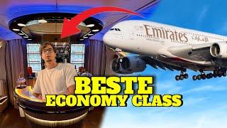 Im größten Flugzeug der Welt von Dubai nach München - Airbus A380 Emirates Economy Class