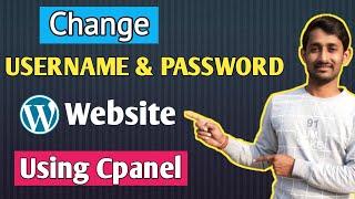 How to Change wordpress website user name & passward Using Cpanel,WordPress ka name aur password |SD